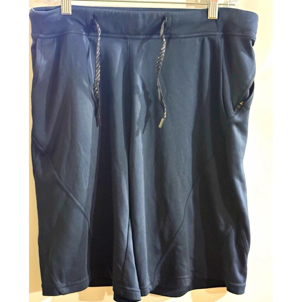 HYLETE Men's Athletic Shorts Blue M Regular Fit Drawstring Pockets Gym